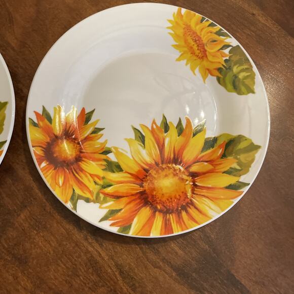 Royal Norfolk SunFlower Salad Plates Ceramic 7.5” Set Of 2 - H529 - Picture 3 of 9